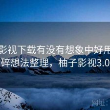 柚子影视下载有没有想象中好用？零碎想法整理，柚子影视3.0