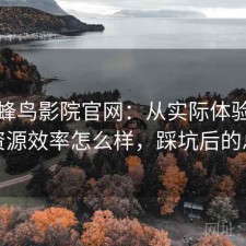 聊聊蜂鸟影院官网：从实际体验出发找资源效率怎么样，踩坑后的总结