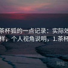 关于茶杯狐的一点记录：实际效果怎么样，个人视角说明，1.茶杯狐
