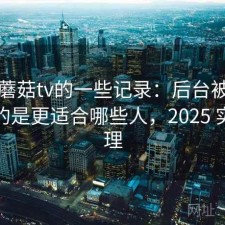 关于蘑菇tv的一些记录：后台被问得最多的是更适合哪些人，2025 实测整理