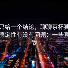 如果只给一个结论，聊聊茶杯狐官方入口稳定性有没有问题：一些真实感受