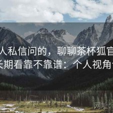 很多人私信问的，聊聊茶杯狐官方入口长期看靠不靠谱：个人视角说明
