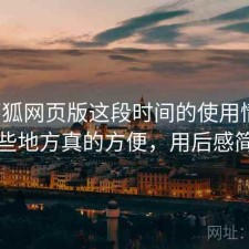茶杯狐网页版这段时间的使用情况：哪些地方真的方便，用后感简述