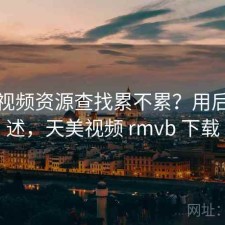 天美视频资源查找累不累？用后感简述，天美视频 rmvb 下载